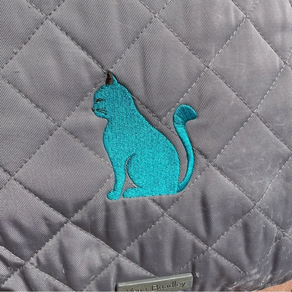 Vera Bradley Tranquil Gray Campus Backpack in Performance Twill